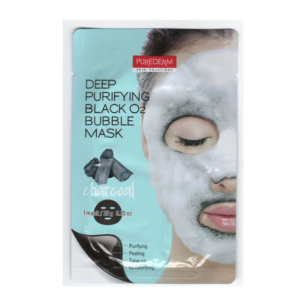 Dubinski pročišćujuća crna O2 mehurići piling maska Purederm Detoksifikacija i Hidratacija za Toniranje i Čišćenje