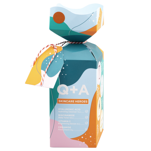 Q+A Skincare Heroes poklon paket 4 proizvoda za posvetljivanje tena