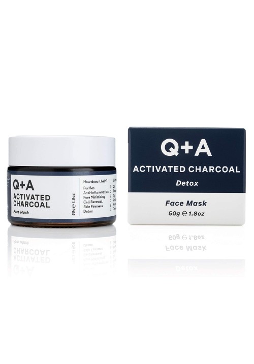 Q+A aktivni ugalj maska za lice za detoksifikaciju, čistu i zdravu kožu 50g
